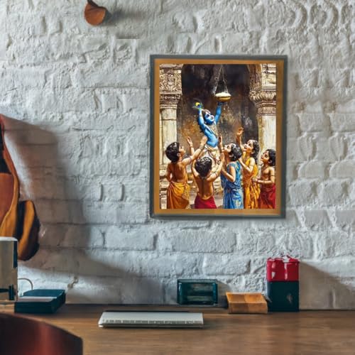 Image of Whattacraft! Paint by Numbers for Adults and Kids | Premium Painting Kit in Gift Packaging| Rolled Canvas | Do-it-Yourself Wall Decor | DIY |Matki fod By Krishan 40x50