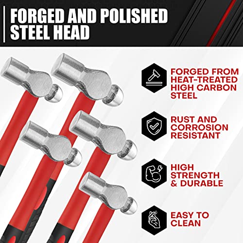 C&T 5-Piece Ball Peen Hammer Set