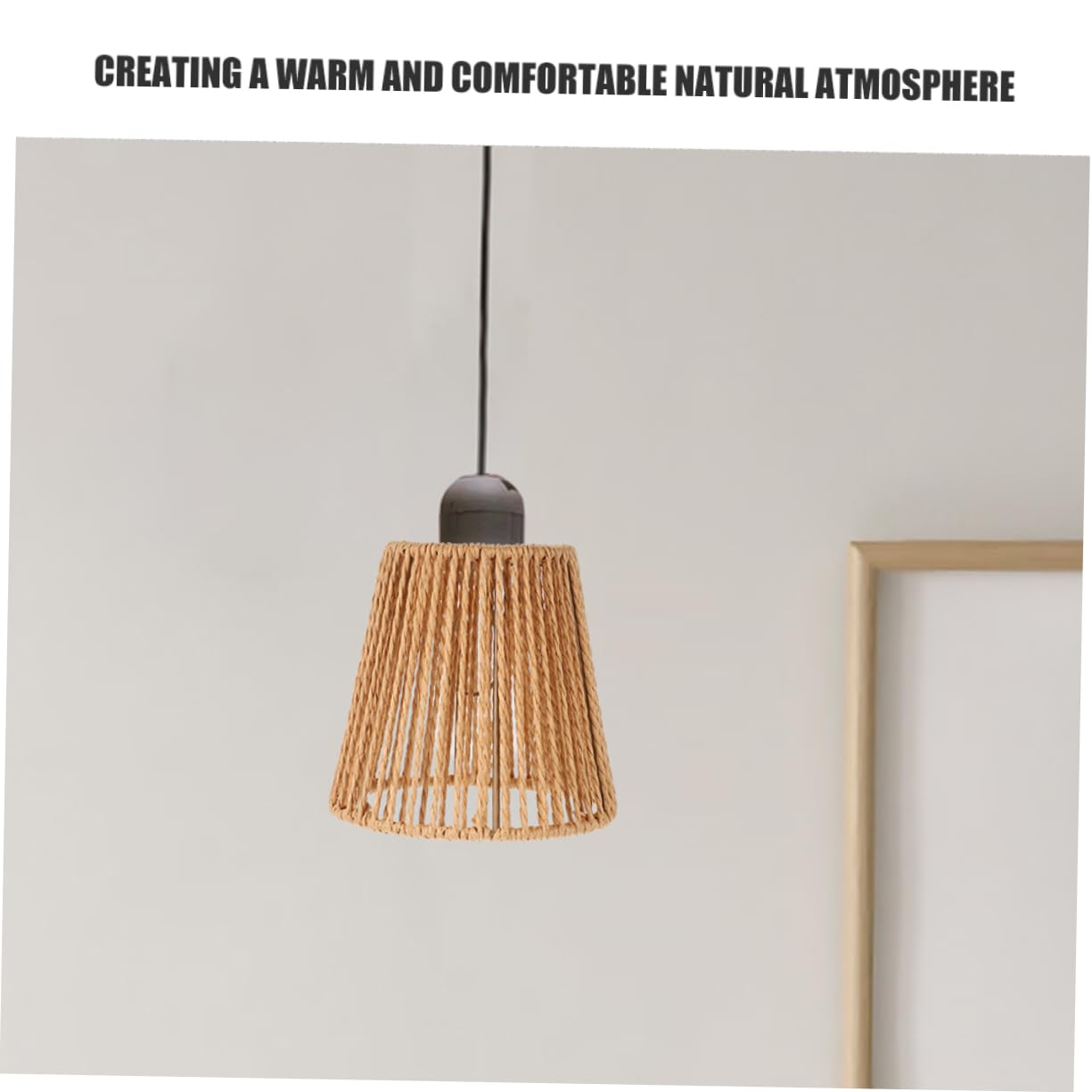 4kawałki Woven Paper Rope Lamp Shade Retro Rattan Lampa Włóknina Ozdobna Osłona Do Lampy Wiszącej Stojącej Biurkowej Ściennej Ręcznie Wykonane Akcesoria Do Wnętrz