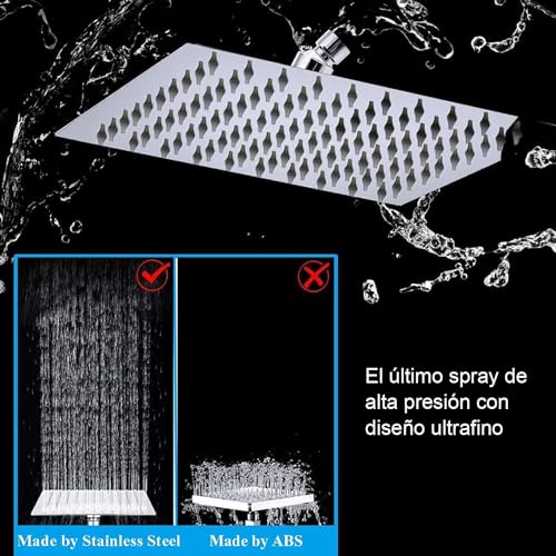 Review de Regadera acero inoxidable - solo los mejores. 6 Imagen adicional