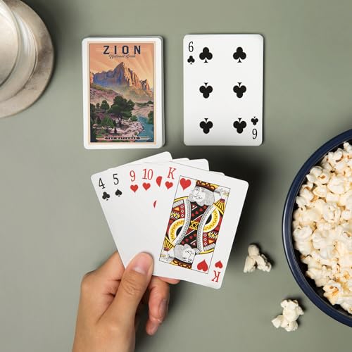 Baraja de Poker Zion National Park Lantern Press miniatura 2