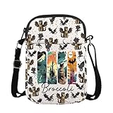 WSNANG ファンタジーノベル クエスト スクワッド ブロッコリー 猫風 ジッパー クロスボディ バッグ ドラゴン ライダー ギフト, ブロッコリー Cb, モダン