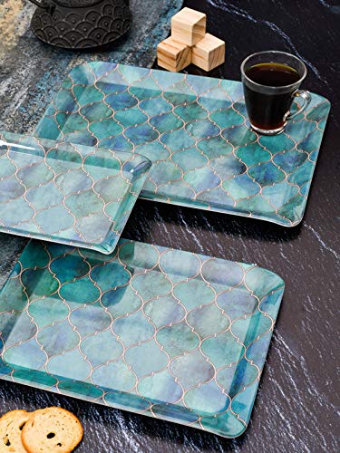 GoodhomesMelamine Serving Tray Set (Set Of 3 Trays) Mt134(Rectangular, Multicolour)
