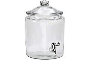 Anchor Hocking 2 Gallon Heritage Hill Glass Beverage Dispenser With Spigot