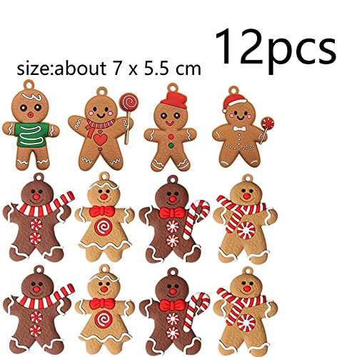 HERZWILD Christmas Gingerbread Ornaments Ginger Man Christmas Tree Hanging Ornaments Decorations (12-jiangbingrenbaby) - Image 2