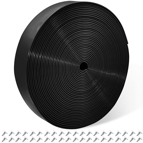 Lumpro Vinyl Straps for Patio Chair Repair Kit 2 Wide 50 Ft Long Replacement Straps + 50 Free Rivets for Outdoor Lawn Furniture Chaise Lounge Repair (Black)