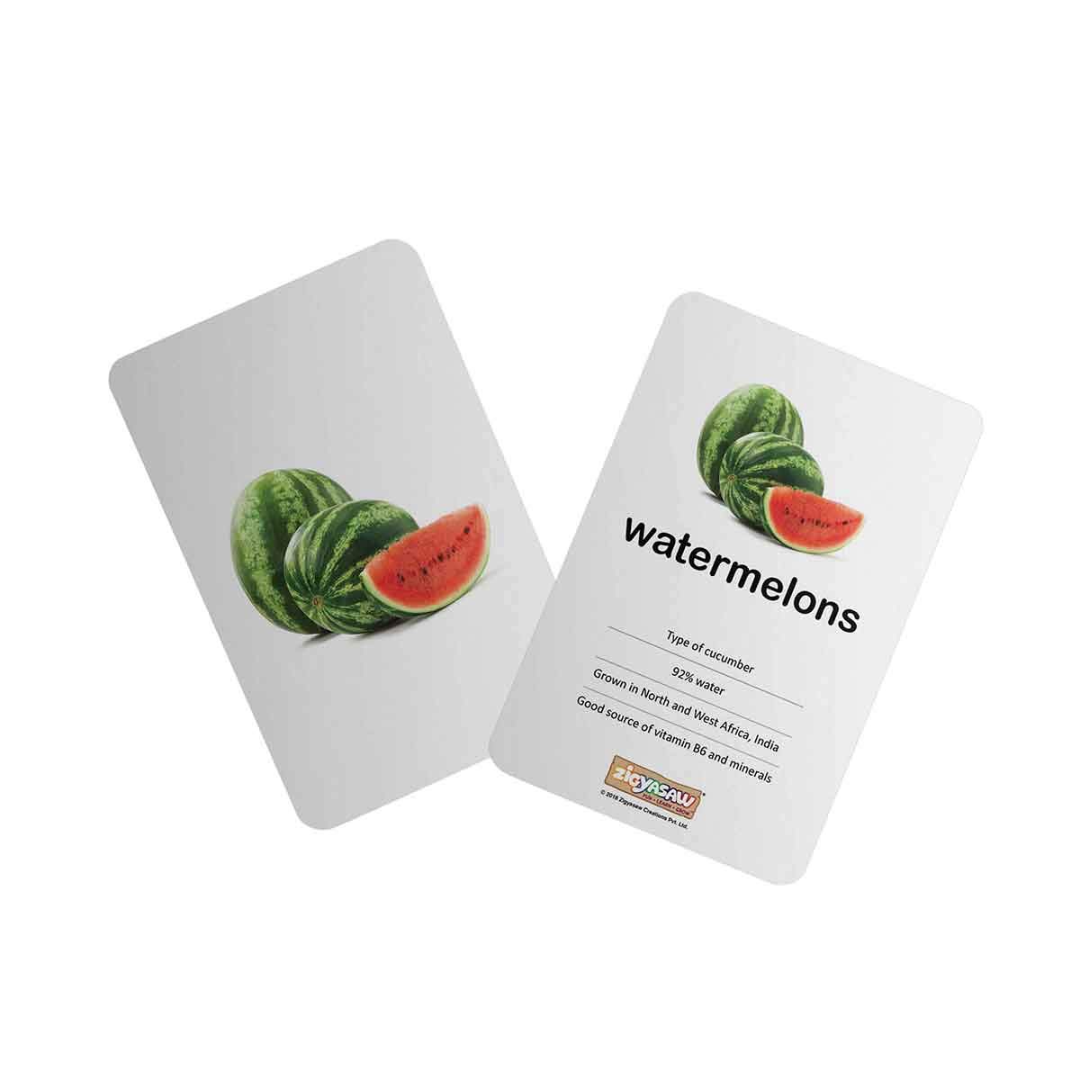 ZiGYASAW Fruits Flash Cards, Multicolour 4