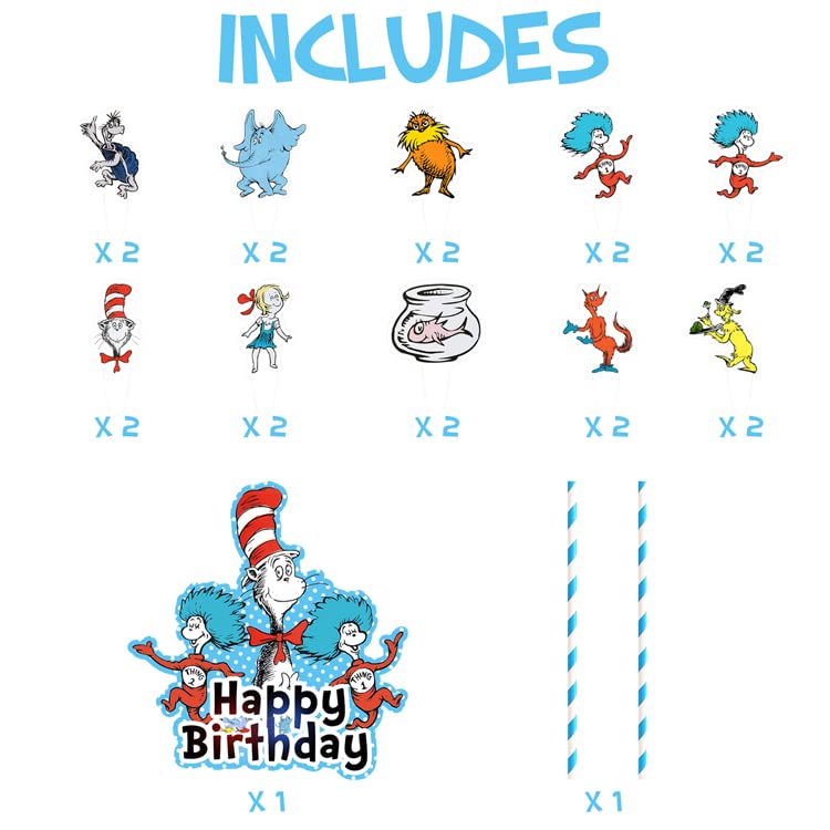 Dr Seuss Cake Toppers