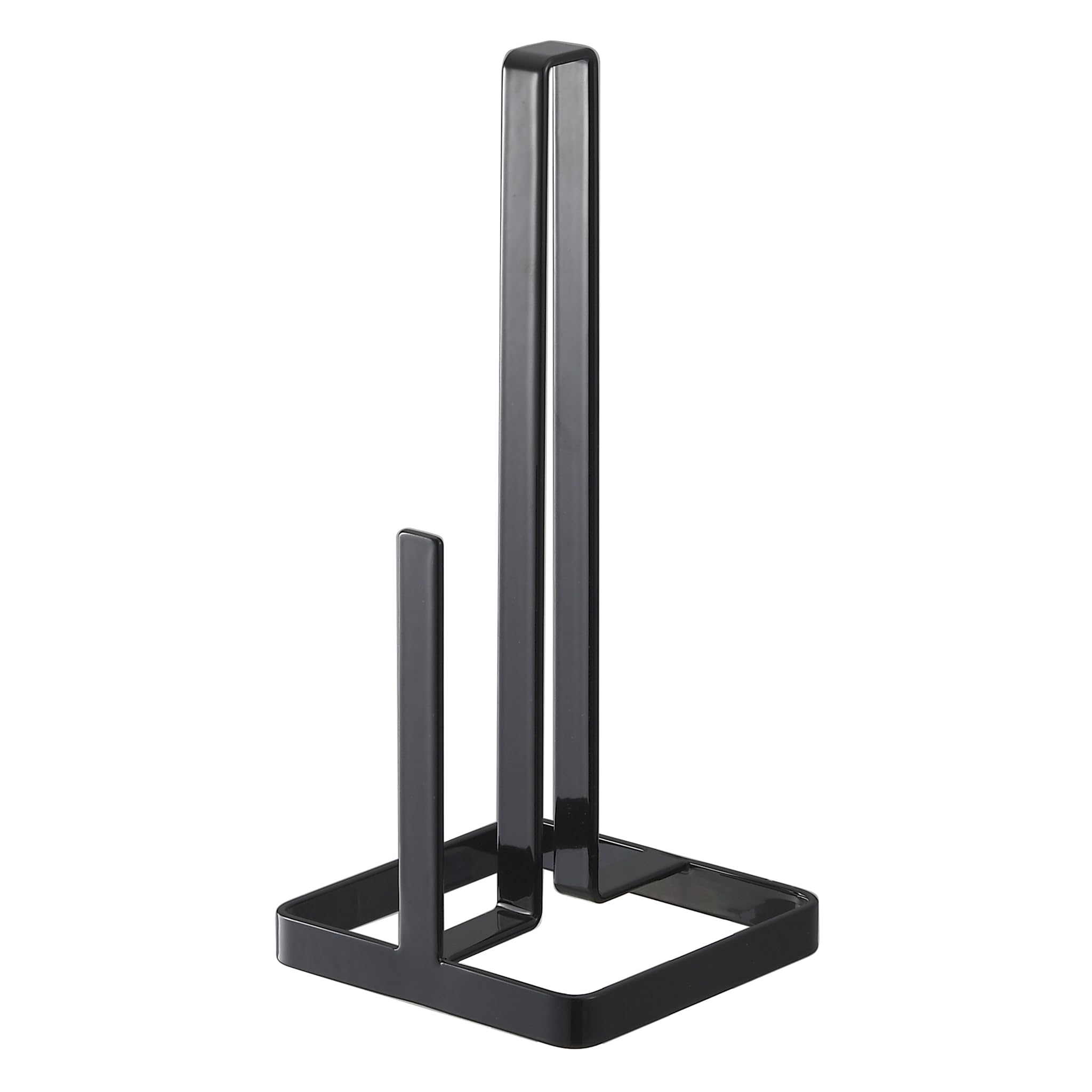 Yamazaki 6782 TOWER Paper Towel Holder, black, Steel, Minimalist, 11 x 11 x 26.5 cm