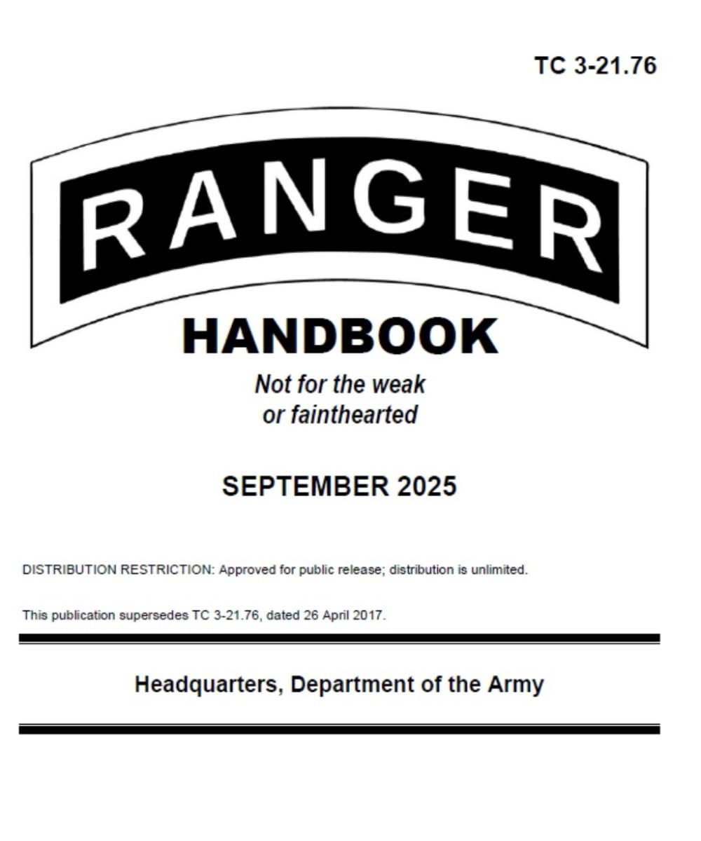 Ranger Handbook TC 3-21.76 September 2025 Small Pocket Size Edition (5 x 6"): September 2025 Pocket Edition