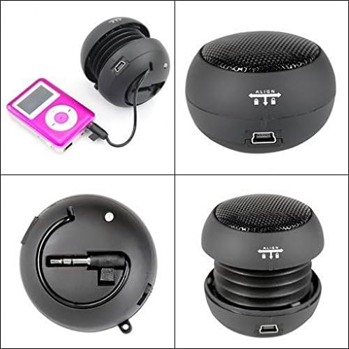 Miniatura 6 de Altavoz con cable portátil multimedia de audio recargable negro compatible con GreatCall Jitterbug Flip