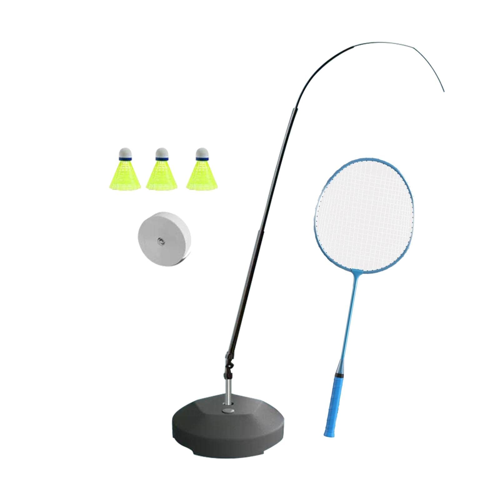 LICHTS Portable Self Practice Trainer Aid Kids Adults Badminton Training Device Stainless Steel Rod-image-43