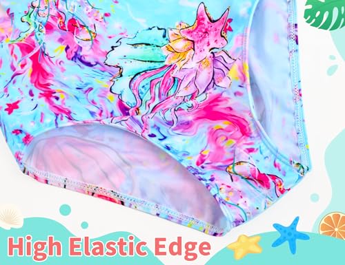 Image of TENVDA Girls Swimsuit Summer Beach Sport Halter Bathing Suits One Piece Swimwear for 2-12 Years Old Kids