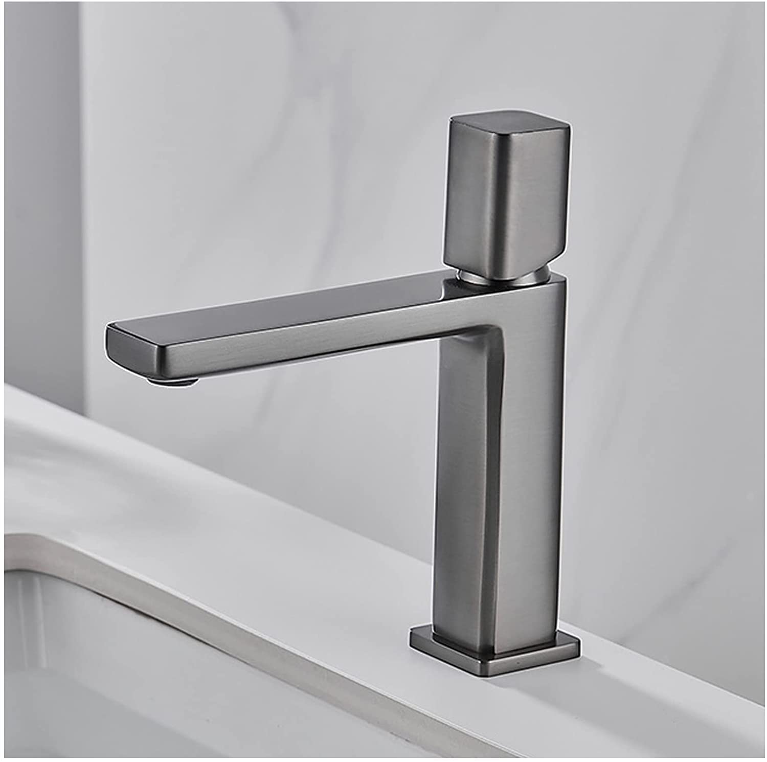 Grifos de baño, grifo de baño de un solo orificio, grifo de lavabo de baño, grifos de baño para lavabo de 1 orificio, grifo mezclador de lavabo, grifo de baño de latón con aireador extraíble, grifo