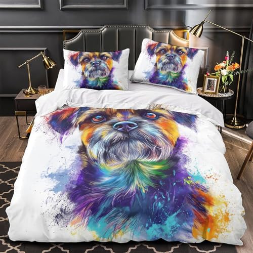 Housse de couette Yorkshire microfibre douce parure lit - 4
