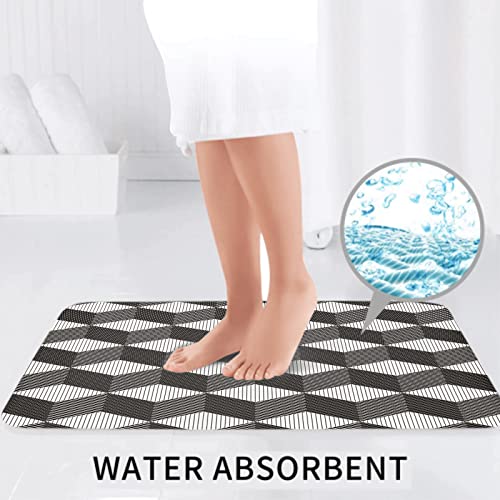 Badematte Badvorleger Set 3-tlg. Teppich, Monochrome Cube-Komposition mit abstrakter 3D-Design-optischer Täuschung… – Bild 5