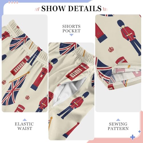 London Soldier Boys Long Pants Soft Trousers Elastic Waist Kids Lounge Bottoms with Pockets S-XL4