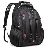 BANGE - Mochila para Notebook Masculina Grande Impermeável 48 Litros Resistente A Água Antifurto Com Cadeado De Senha Para Laptops E Notebooks Dell Lenovo Hp Asus Positivo Acer Nitro 5 17 Polegadas