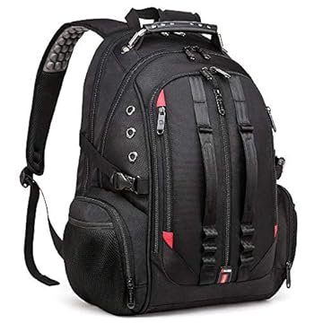 BANGE - Mochila para Notebook Masculina Grande Impermeável 48 Litros Resistente A Água Antifurto Com Cadeado De Senha Para Laptops E Notebooks Dell Lenovo Hp Asus Positivo Acer Nitro 5 17 Polegadas