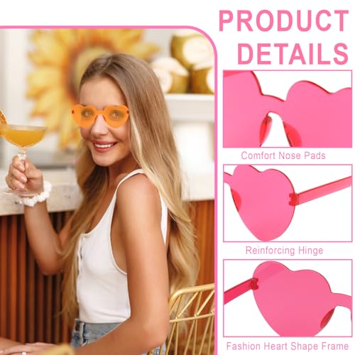 Heart Sunglasses 12/18/24 Pcs Heart Shaped Glasses for Women Girls Cute Funny Party Glasses Party Favors Accessories3
