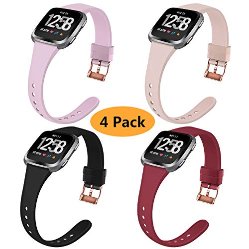 Coperr 4 Packs Bands Compatible with Fitbit Versa/Fitbit Versa 2/Fitbit Versa Lite
