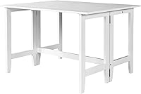 Vista 8 de LUMISOL Extendable Dining Room Table for 4, Small Folding Drop Leaf Kitchen Dining Table, 18–36 inch, Space-Saving, Easy Assembly, White
