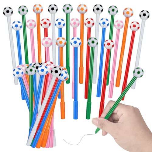 Set de 24 bolígrafos de gel con diseño de fútbol