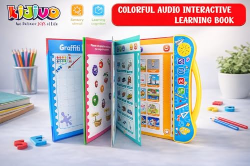 Image of KIDIVO Interactive Children Musical Learning Book for Kids 3+ Years | English Educational Phonetic Sound Book Toy for Toddlers & Boys | Early Learning Alphabet Sound Activity Book (Multicolor)