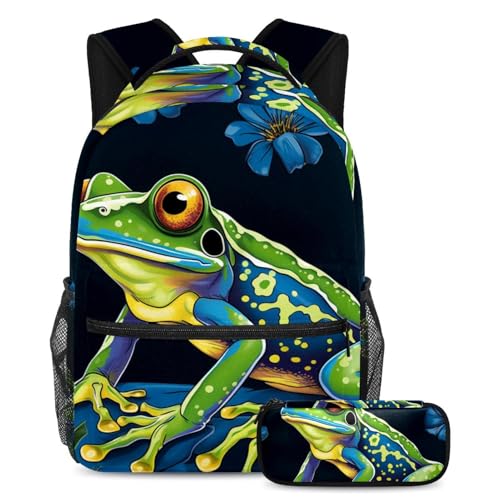 Sac à dos Art Floral with Frog 48 grand format fille garçon