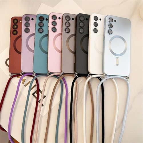 Coque souple Samsung S25 avec cordon pour garder les mains libres en voyage et shopping