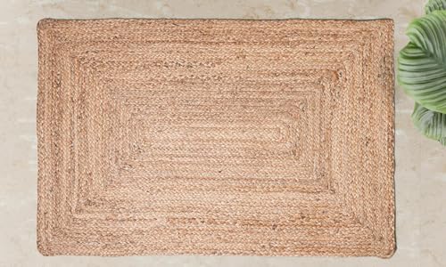 Hand Woven Jute Braided Rug, 2' X 3' – Natural,