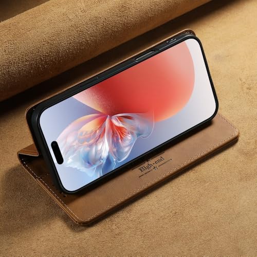 Étui compatible avec Samsung S21 marron clair pour ranger cartes et protéger l'écran - 6