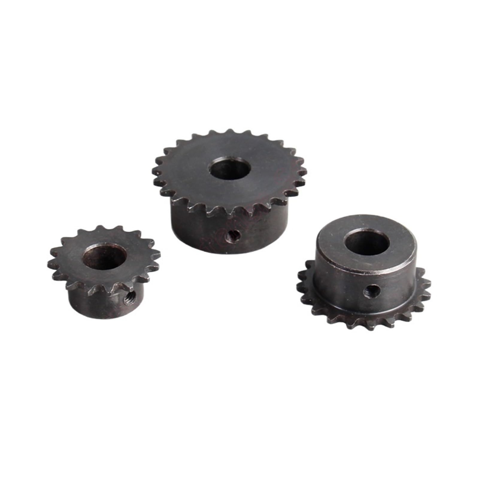 Ingranaggio conico a spirale con denti dell'ingran 1pc 24T-35T 03C Ruota dentata for azionamento industriale 24 26 28 30 33 35 Denti 45# Ingranaggio a catena in acciaio(12mm-35 Teeth)