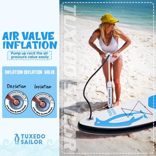 Miniatura 4 de Tuxedo Sailor Tabla Paddle Surf Hinchable 320cm Stand Up Paddle Board Inflatable Con Accesorios Sup, Tabla Padel Surf Hinchable Para Adultos 2 Personas Dark Blue