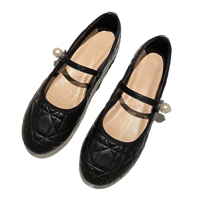 Black Ballet Flats for Women Mary Jane Flats Shoes Lightweight Dressy Work Casual Shoes