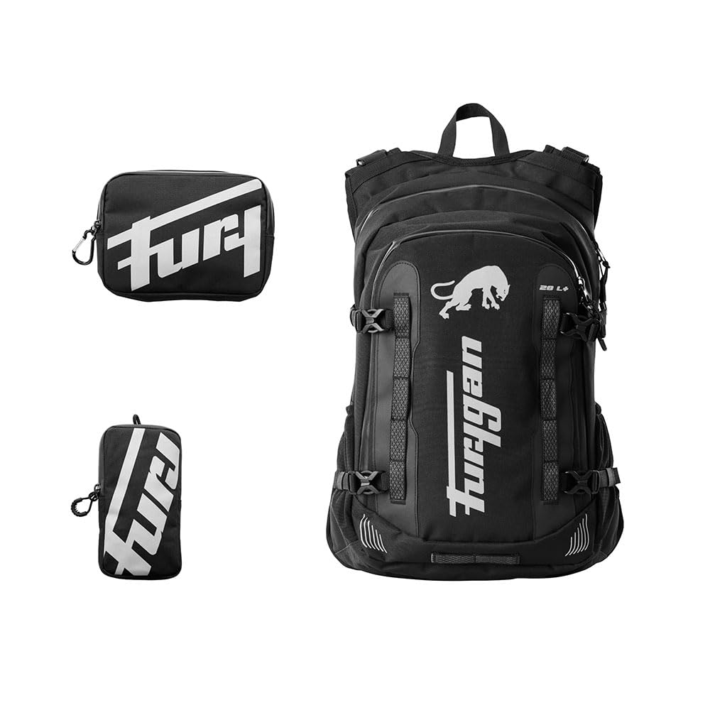 Furygan ADV 28L+ - Zaino Moto 28 Litri - Impermeabile, Tasca PC 15" - Compatibile Airbag - Con spallacci