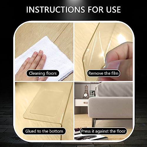 Unterbett-Blocker mit selbstklebenden Aufklebern, 39,9 cm L x 7,9 cm H, Unterbett-Blocker für Haustiere, Katzen, Hunde, verstellbar, transparent, unter dem Sofa, Möbel, Couch, Lückenblocker,