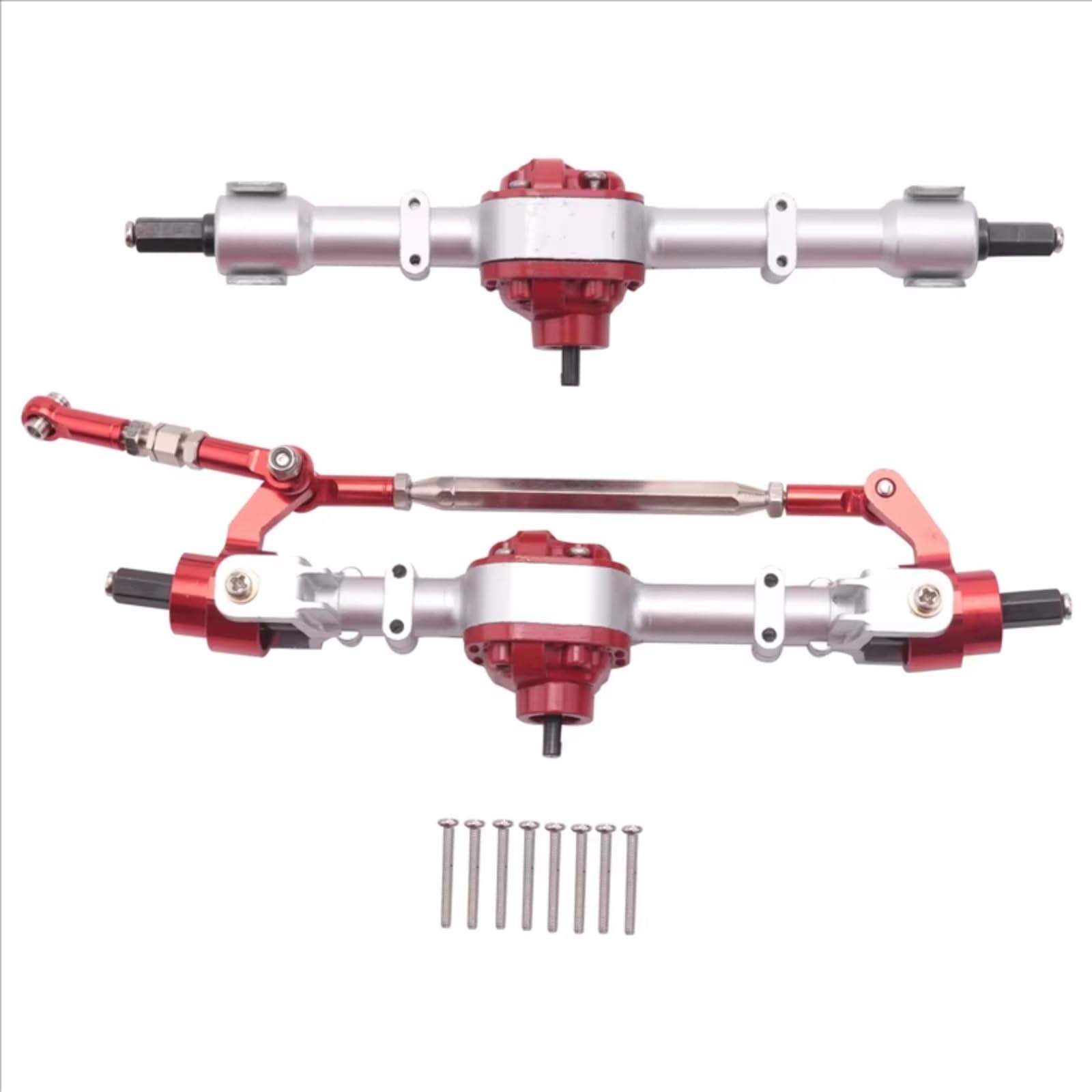 Compatible con MN D90 D91 D96 D99S MN90 MN96 MN99 para MN99S 1/12 RC Car Upgrade Modification Parts Eje Delantero Trasero Completo Piezas