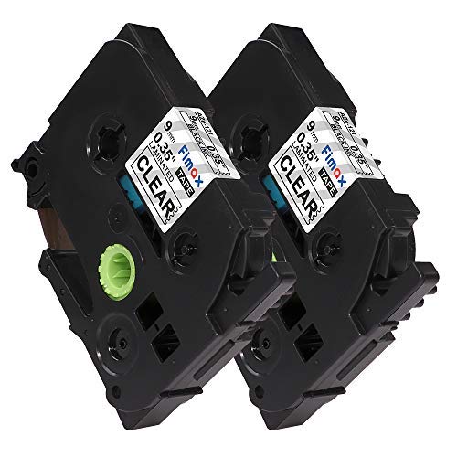 Fimax Compatible Label Tape Replacement for Tze 18mm TZe-141 Label Tape use for Brother PT-D210 PTD400AD PTD600 Label Makers, 3-Pack (Black on Clear, 8m)