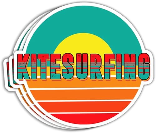 Miniatura 1 de Calcomanías de kitesurf Kitesurf Kitesurf Kiteboard Kiteboard Kiteboarding Pegatinas de regalo para casco duro, parachoques portátil pegatinas de 3