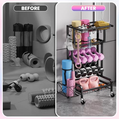 Multifonction support halteres et rangement pour kettlebell et mousse - 5
