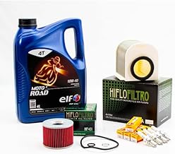 Kit Révision Filtres Bougies pour YAMAHA XJR 1300 de 2004 à 2006 - E.LF MOTO 4 ROAD 10w40 4L
