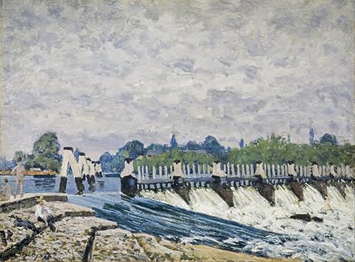 Tableau Molesey Weir Hampton Court Sisley pour salon lumineux et élégant
