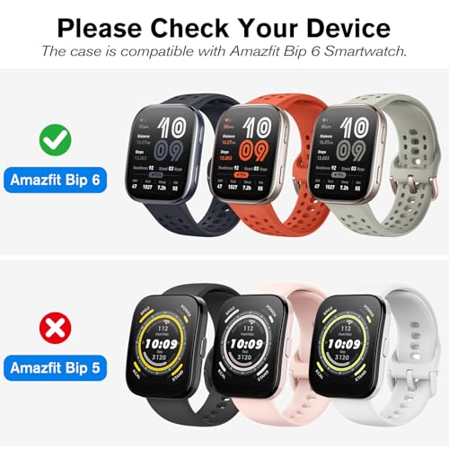 Image of Fintie 3 Packs Screen Protector Case Compatible with Amazfit Bip 6, Soft TPU Plated Bumper Full Protective Cover Cases Scratch-Proof, Clear x 3