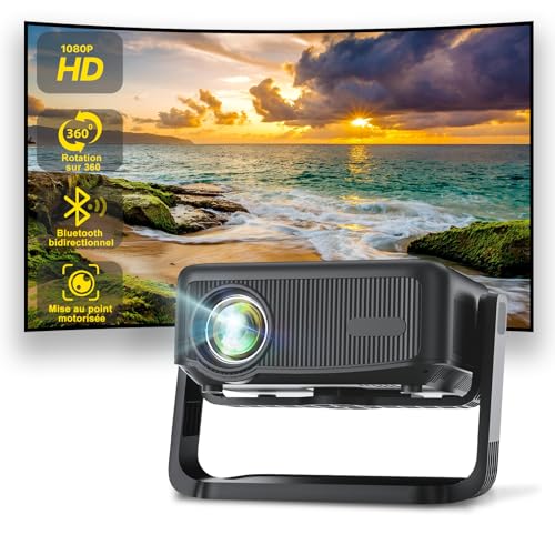 ​​Videoprojecteur 1080P Mini 500ANSI Keystone Auto Remote Focus,...