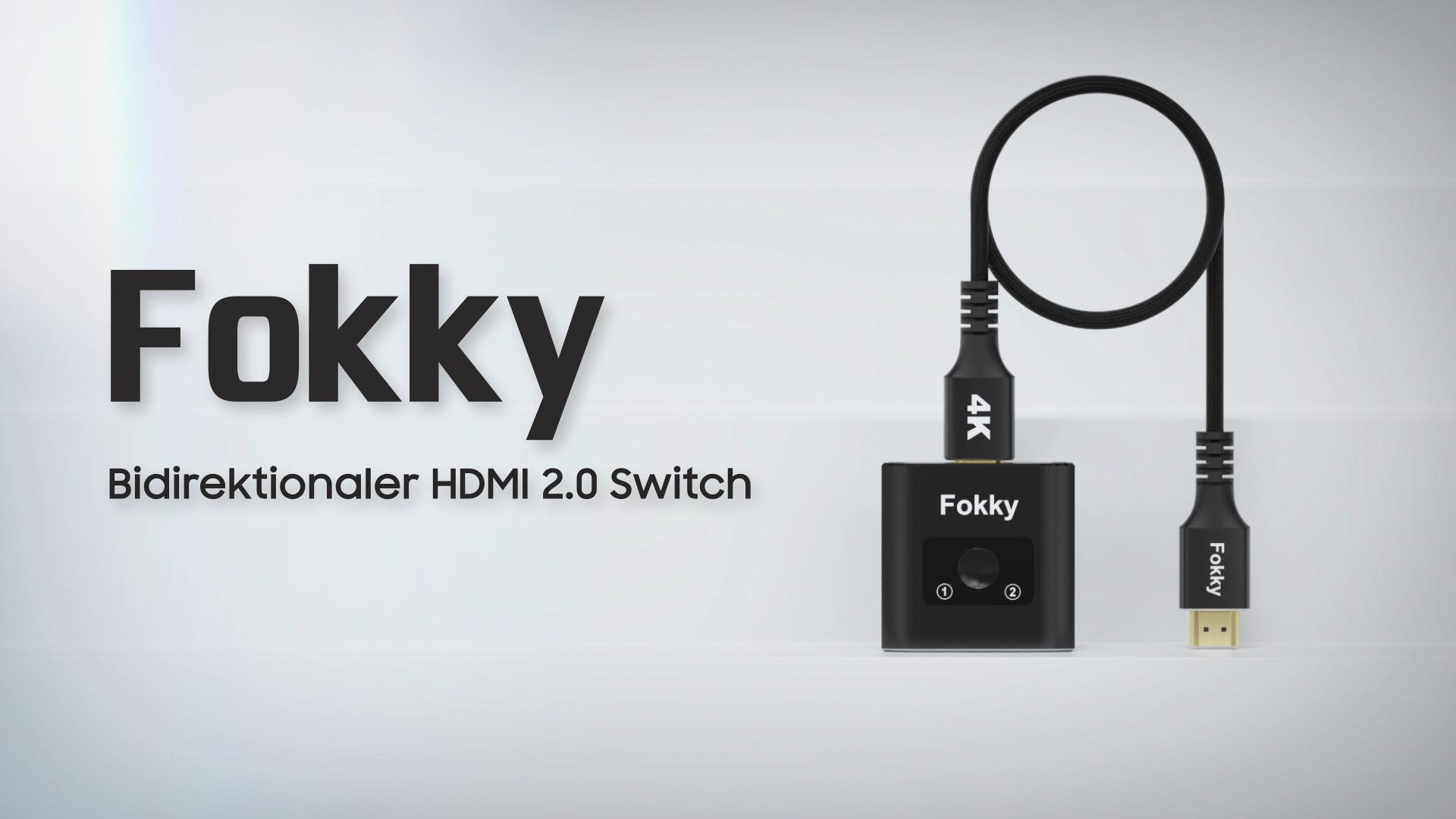 Yeecka HDMI Splitter 4K @ 60Hz - 1 Eingang 2 Ausgänge Mit 1m Kabel, Für PS5/TV/Projektor