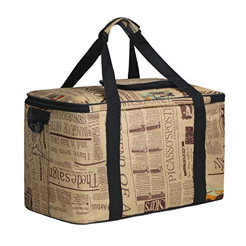 Image of Starsouce Large Capacity Art Supply Organizer Tote Bag - Padded Craft Storage with Adjustable Shoulder Strap, Foldable Travel Caddy for Brushes, Markers, Sketchbook, Watercolor Palette & More