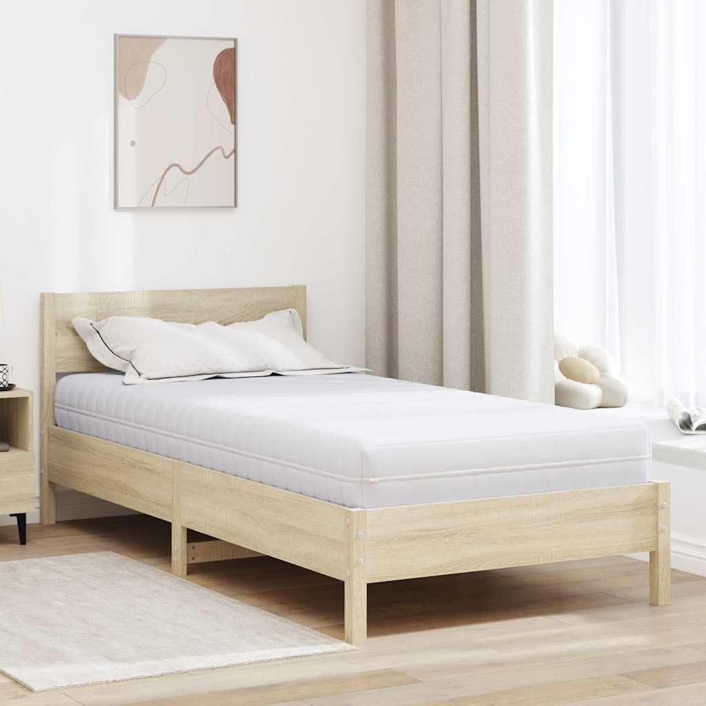 Materac biały, 120 x 200 cm, rdzeń ze sprężyn kieszeniowych z warstwą kokosa i pianki, komfortowa warstwa, oddychający, ergonomiczny, dwustronny, do pokoju gościnnego, na kemping i stelaż łóżka