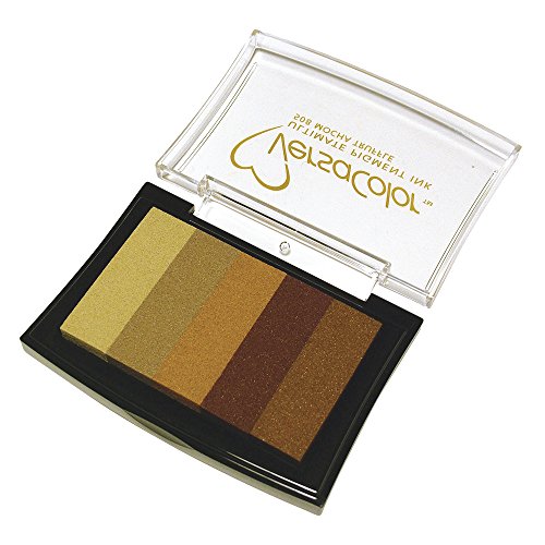 Rayher Stempelkissen Versacolor,5Farben „Braun-Töne“, 4,7x7,5cm