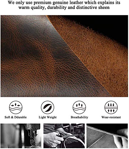 Image of BAIGIO Genuine Leather Wallets for Men Multi Card Purse with Zipper Wallet Men RFID Blocking Coin Pocket (Black)